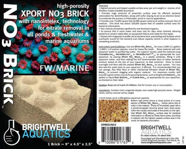 Brightwell Aquatics XPORT NO3 BRICK